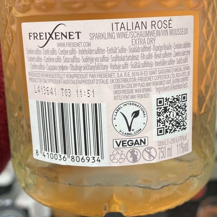 photo of Freixenet Italian Rosé shared by @vegansuttonmama on  31 Dec 2024 - review