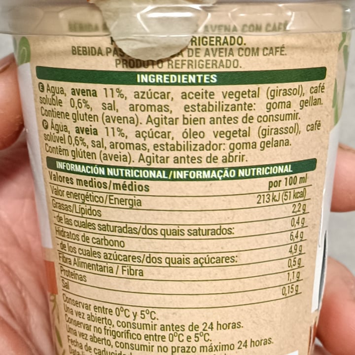 photo of Hacendado Bebida Avena Con Café shared by @ecoilogic on  01 Oct 2024 - review