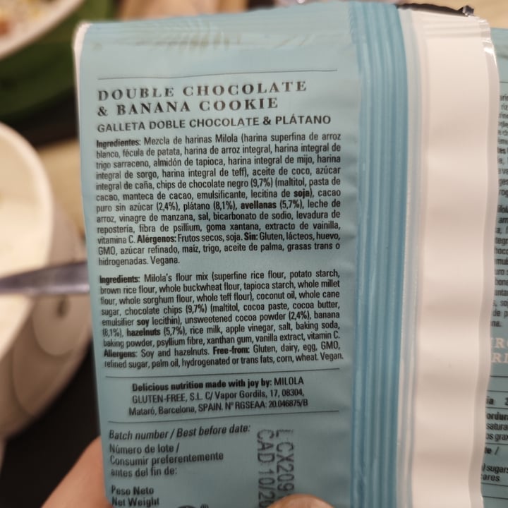 photo of MILOLA cookie de doble chocolate Y platano shared by @harubaba on  15 Nov 2024 - review