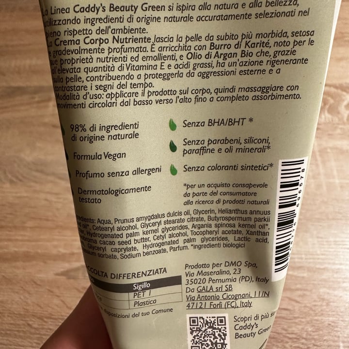 photo of Caddy’s Beauty Green Crema Corpo Nutriente shared by @adele91m on  13 Mar 2025 - review
