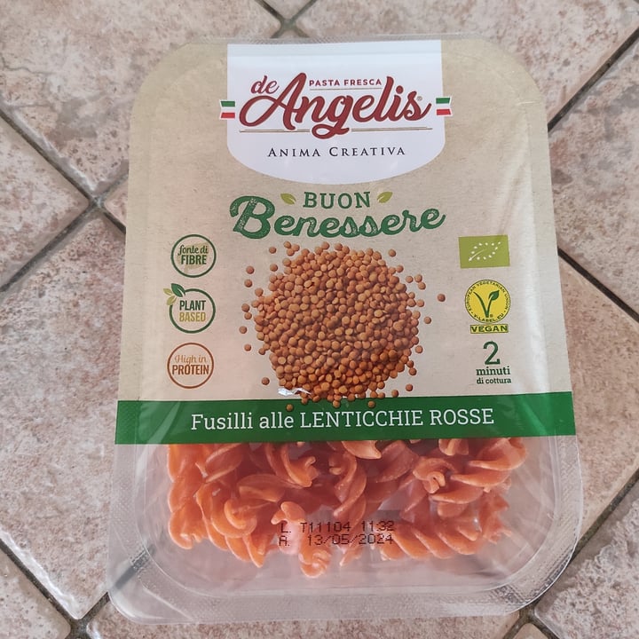 photo of De Angelis Pasta Fresca fusilli alle lenticchie rosse shared by @giorgia3 on  03 Apr 2024 - review