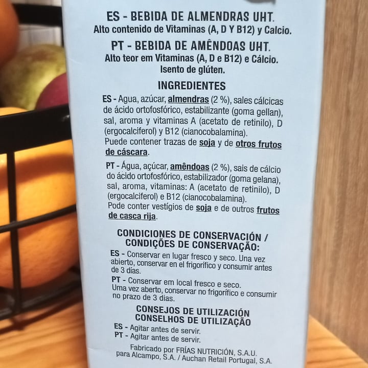 photo of Auchan Bebida de Almendras shared by @titoherbito on  13 Apr 2024 - review