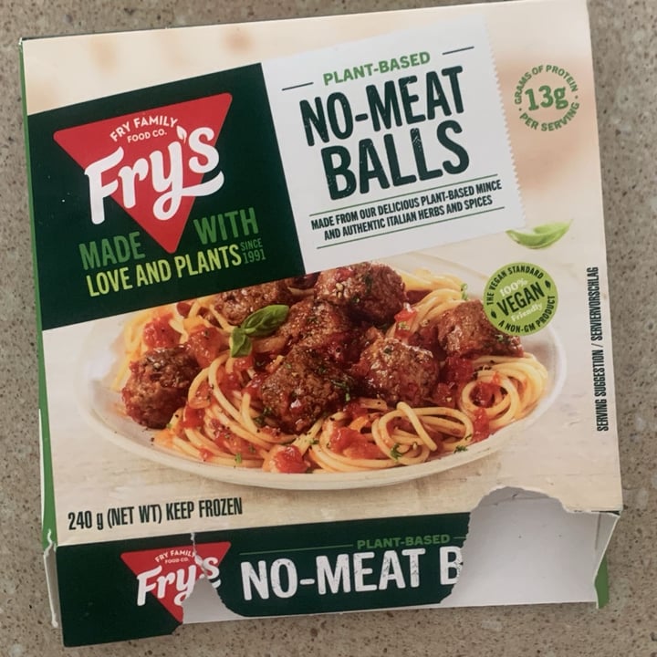 photo of Fry's Family Food no meatballs shared by @noahtheveg on  08 Nov 2024 - review