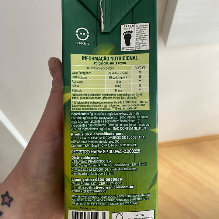 photo of Native produtos da natureza cha mate organico shared by @vivickmadeira on  01 Sep 2023 - review