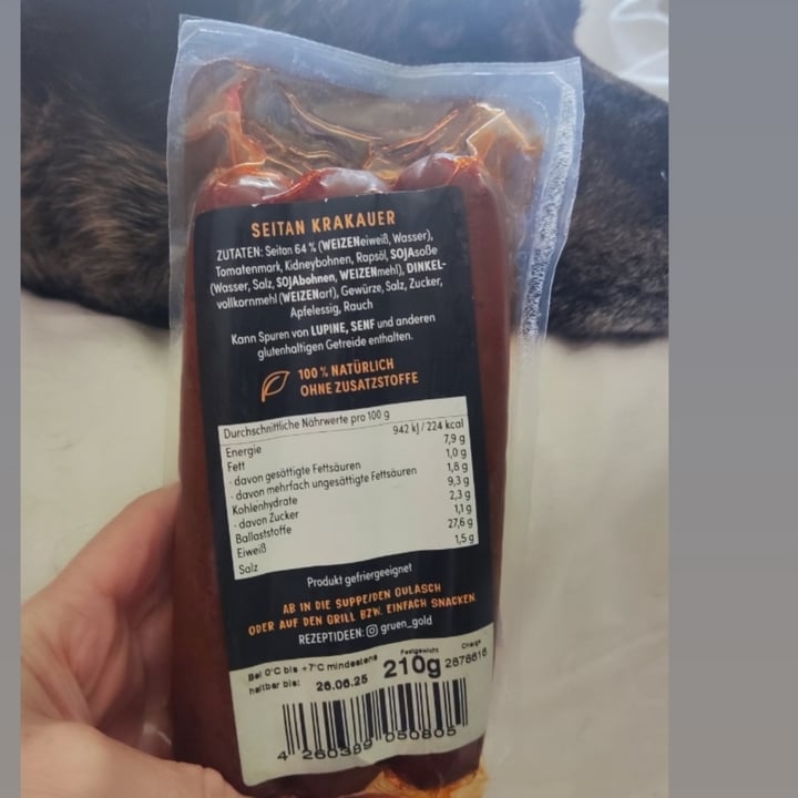 photo of Grün Gold Seitan Salsiccia shared by @felika on  05 May 2025 - review