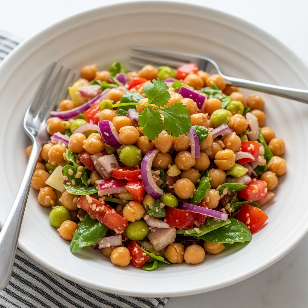 Finished True Colours Chickpea Salad