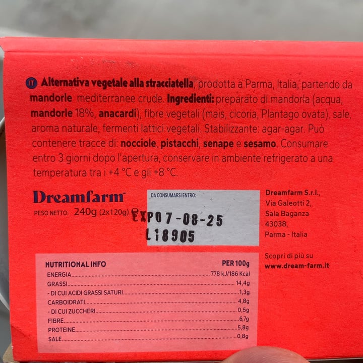 photo of Dream Farm Stracciatella Vegetale shared by @tenny88 on  13 Aug 2025 - review