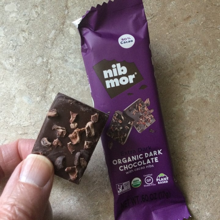 photo of Nib Mor Extra dark organic dark chocolate with cacao nibs shared by @pattyrf on  20 Aug 2023 - review