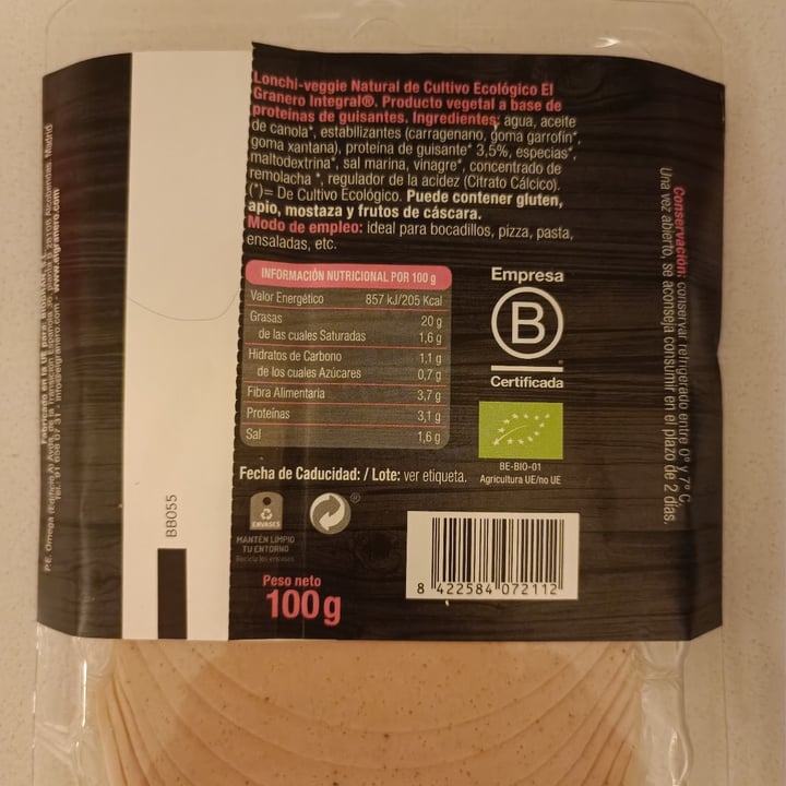 photo of El Granero Integral Lonchi Veggie Natural shared by @natalia231080 on  04 Mar 2025 - review