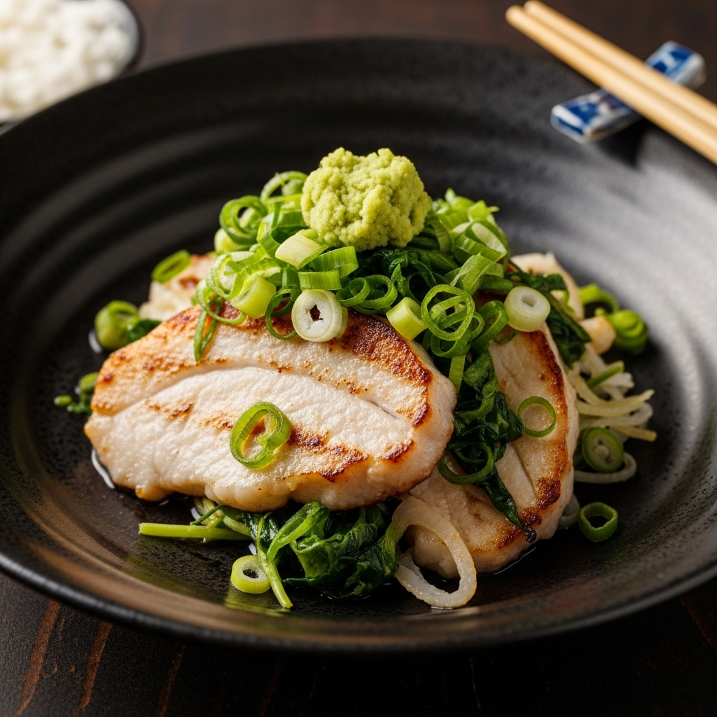 Wasabi paste squeezed onto a dish, a small dash delivering a big flavor punch