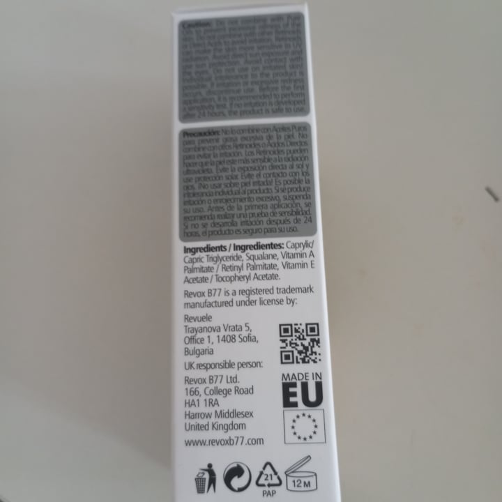 photo of Revox Retinol en escualano shared by @lorriols on  10 Sep 2025 - review