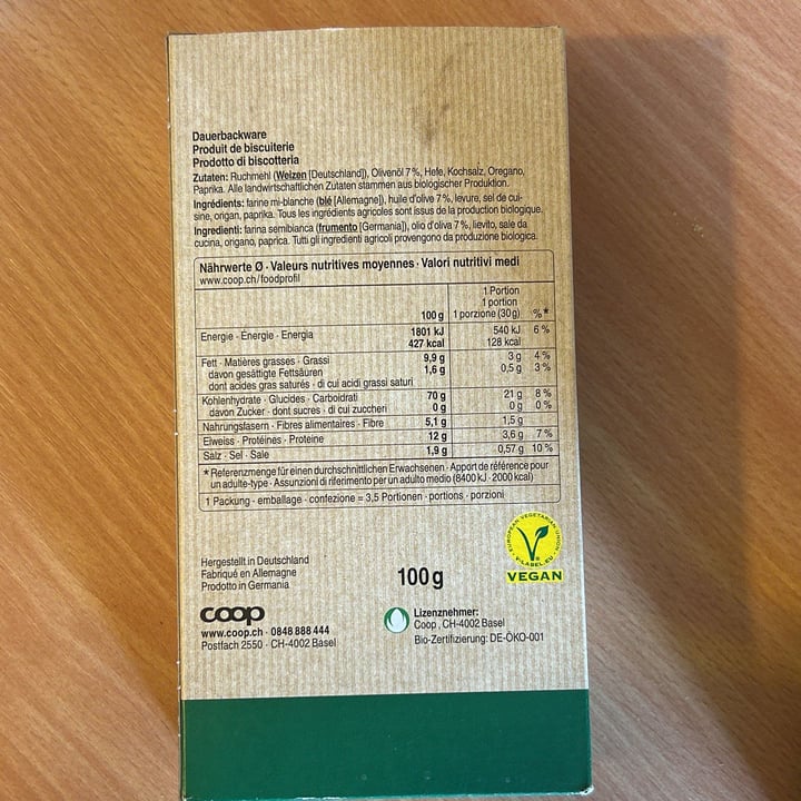 photo of Coop naturaplan bio grissini shared by @lucasigno on  31 Dec 2023 - review
