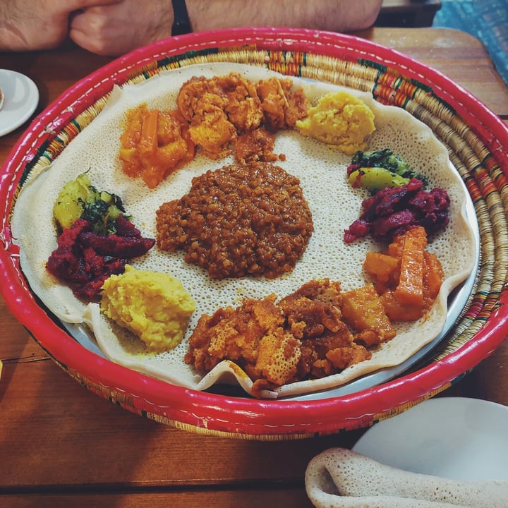 photo of Queen Sheba Ethiopia Restaurant Vegan Plate shared by @milenakowalczyk on  20 Apr 2024 - review