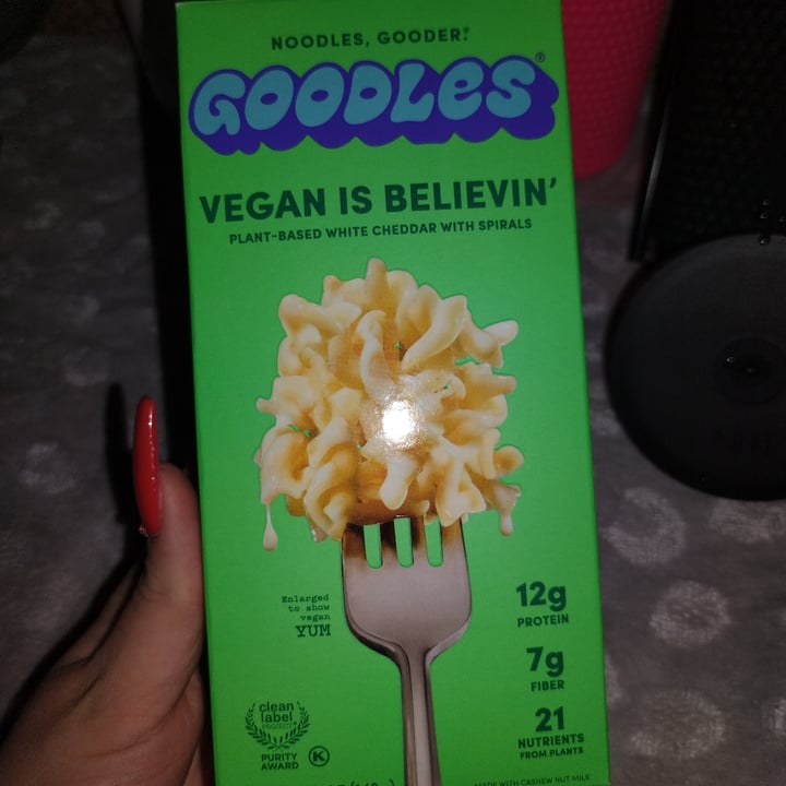 photo of Goodles Vegan Is Believin’ - Plant Based White Cheddar With Spirals shared by @alyssaa on  22 Aug 2023 - review