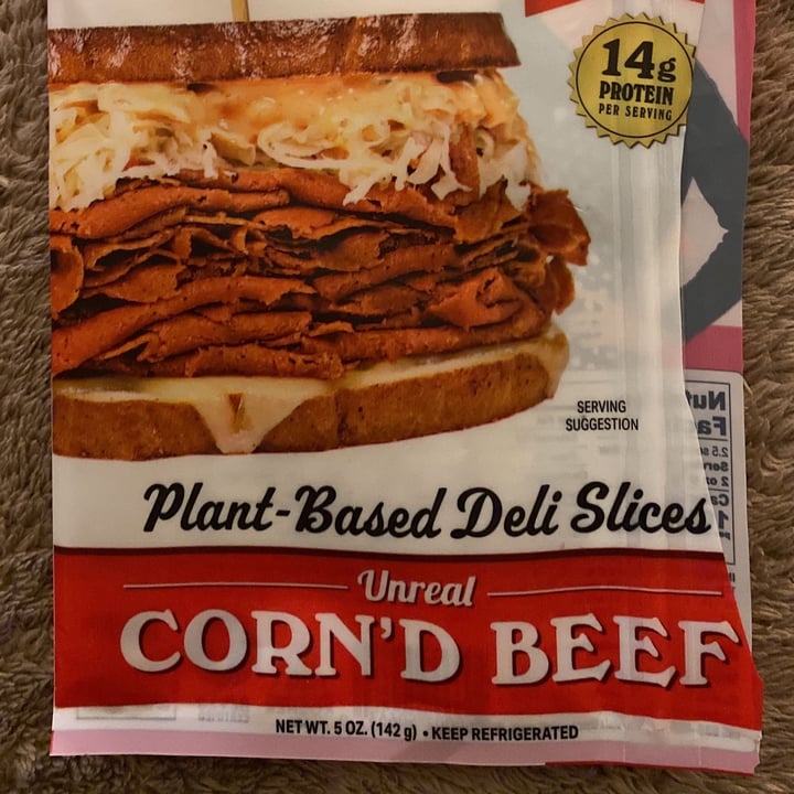photo of Mrs. Goldfarb’s Unreal Deli Unreal CORN’D BEEF shared by @ivyridgevegan on  28 Sep 2023 - review