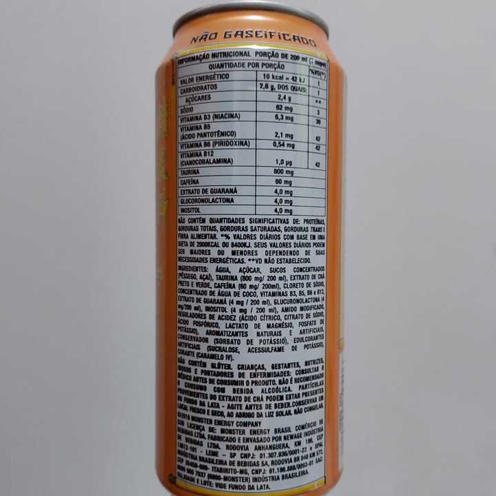 photo of Monster Energy Dragon Ice Tea Peach shared by @jasmim on  18 Aug 2023 - review