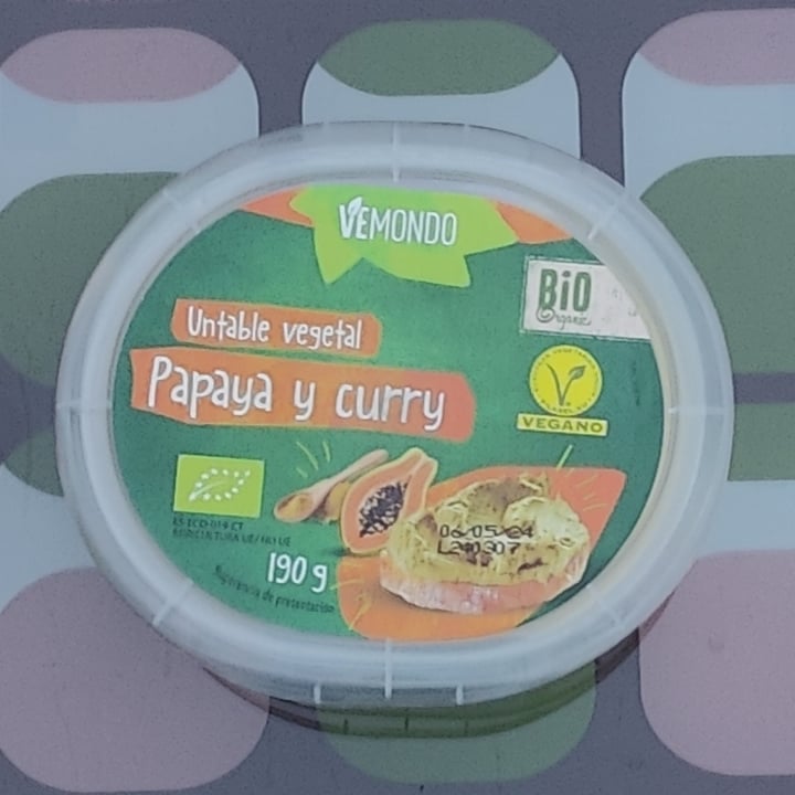 photo of Vemondo Untable vegetal Papaya Y Curry shared by @joxi on  11 Apr 2024 - review