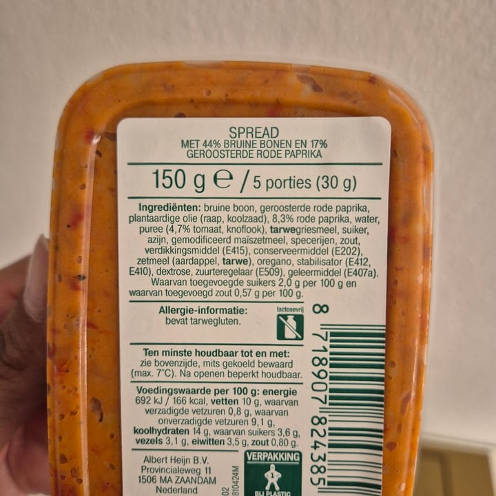 photo of Albert Heijn AH groente spread gegrilde paprika bruine boon shared by @ishara- on  08 Oct 2025 - review