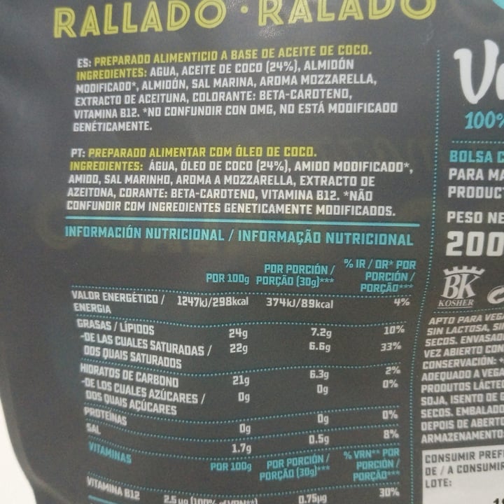 photo of Violife Queso Rallado sabor a Mozzarella shared by @irantzu on  24 Sep 2023 - review