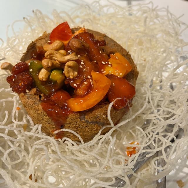 Photo of the dish “monkey head mushroom yam ring”
