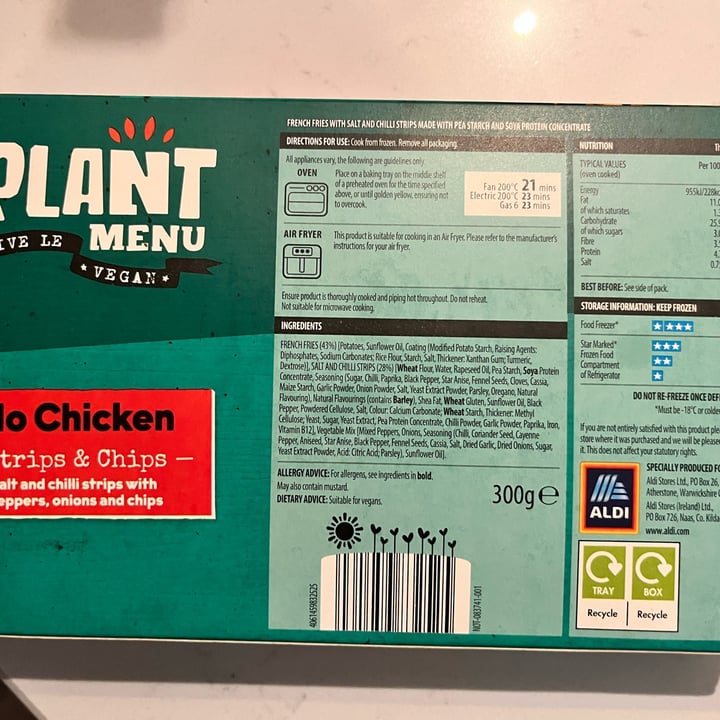 photo of Plant Menu No Chicken Strips & Chips shared by @hypnicol on  13 Apr 2024 - review