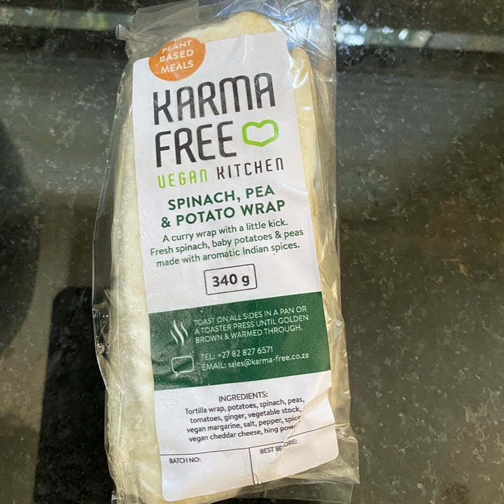 photo of Karma Free Spinach, Pea & Potato Wrap shared by @saveg on  16 Sep 2023 - review