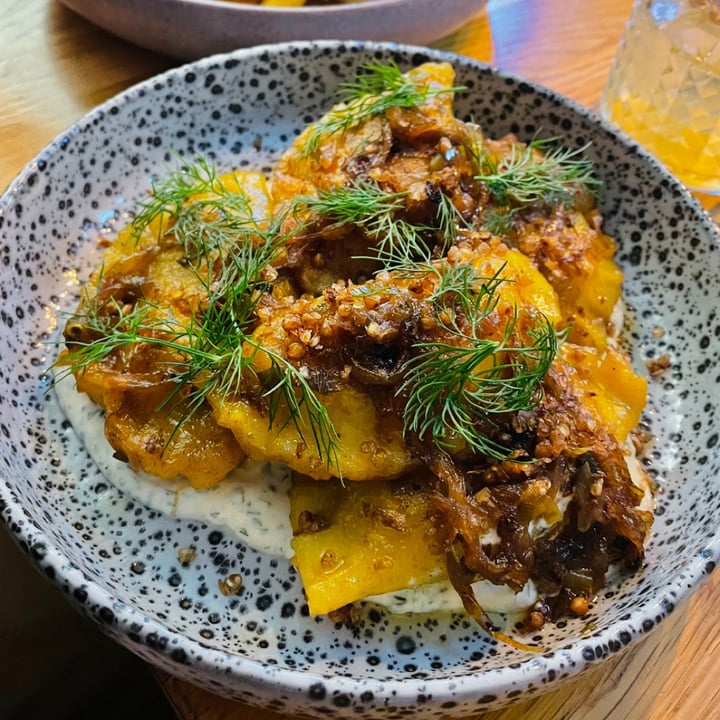 photo of Moment - Cafe & Bistro Mushroom Pierogi, Herb Sour Cream, Buckwheat, Dill, Truffle Oil shared by @katelouisepowell on  26 Feb 2024 - review