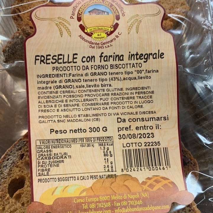 photo of L’abbondanza del pane Freselle Integrali shared by @alessiadb on  03 Oct 2023 - review