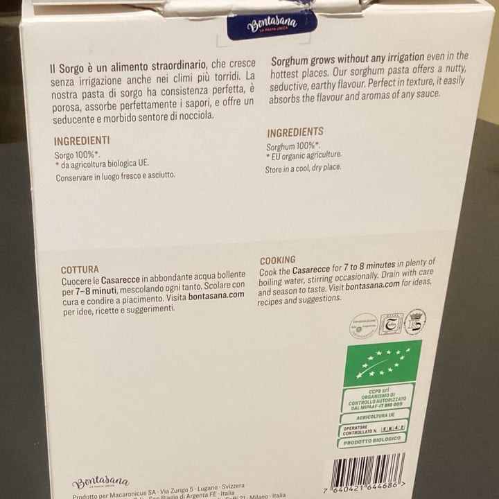 photo of Bontasana Caserecce di sorgo shared by @rominafanchiotti on  18 Oct 2023 - review