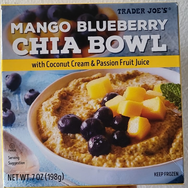 photo of Trader Joe's mango blueberry chia bowl shared by @socalvegan on  10 Apr 2024 - review