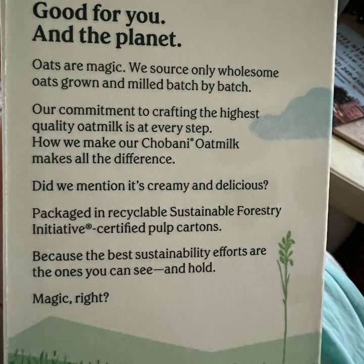 photo of Chobani Oat Milk Zero Sugar Original shared by @allycat38 on  23 Sep 2023 - review