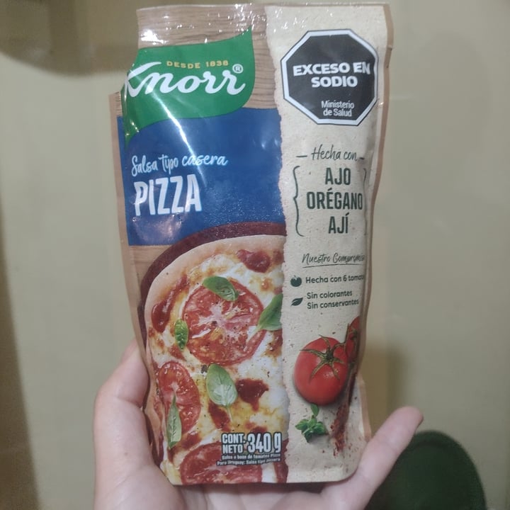 photo of Knorr salsa tipo casera pizza shared by @tempestad on  13 Jan 2024 - review