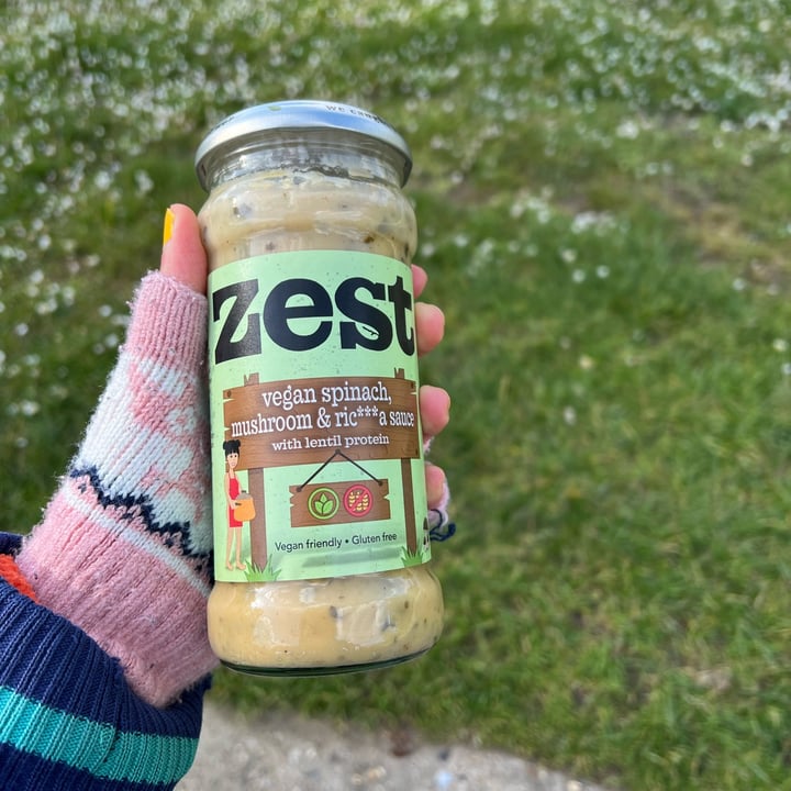 photo of Zest Vegan spinach, mushroom and ric***a sauce shared by @gingerbreadrhea on  21 Apr 2024 - review