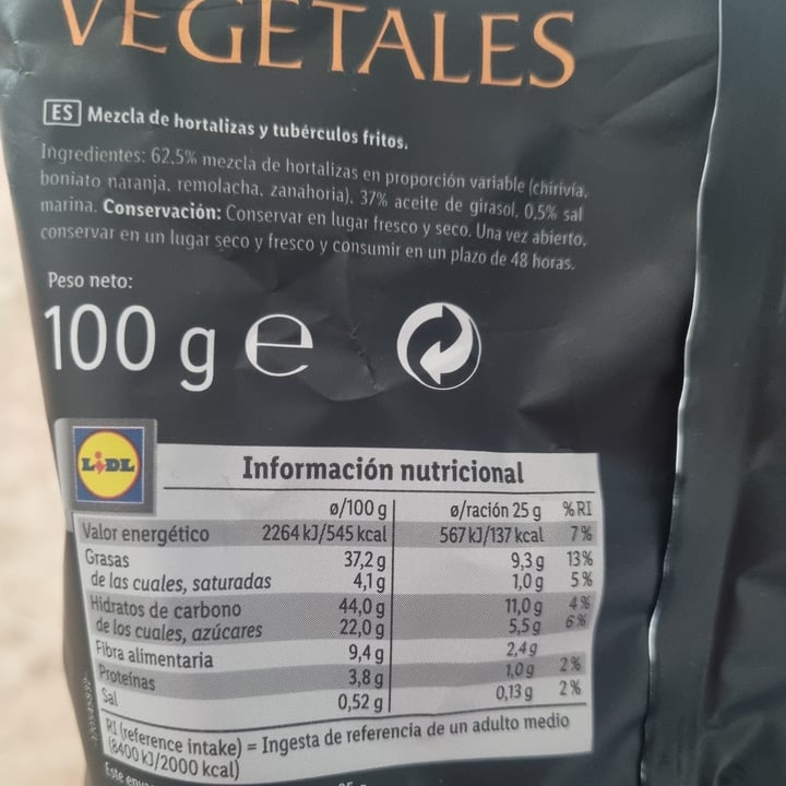photo of Lidl chips vegetales shared by @joa-vegui on  08 Mar 2024 - review