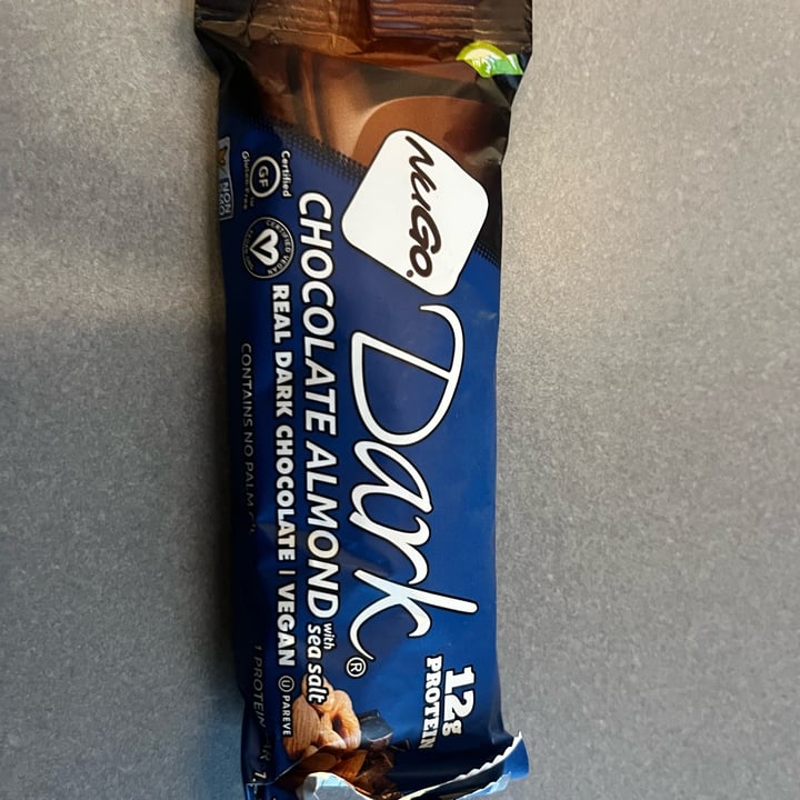 photo of NuGo Dark Chocolate Almond with sea salt shared by @vegancheese on  20 Apr 2024 - review