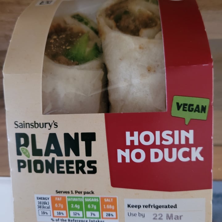 photo of Sainsbury's plant pioneers hoisin no duck shared by @beadercollie on  21 Mar 2024 - review