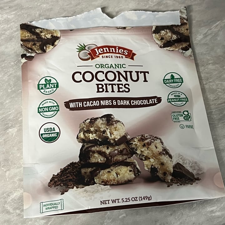 photo of Jennies Organic Coconut Bites with Cacao Nibs & Dark Chocolate shared by @liberationbby on  27 Aug 2023 - review