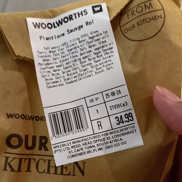photo of Woolworths Food Plantlove sausage roll shared by @fitnish on  25 Aug 2024 - review