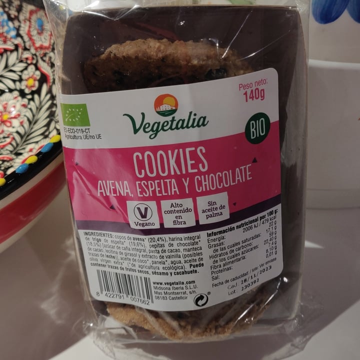 photo of Vegetalia Cookies avena espelta y choco shared by @gitaneta on  02 May 2024 - review