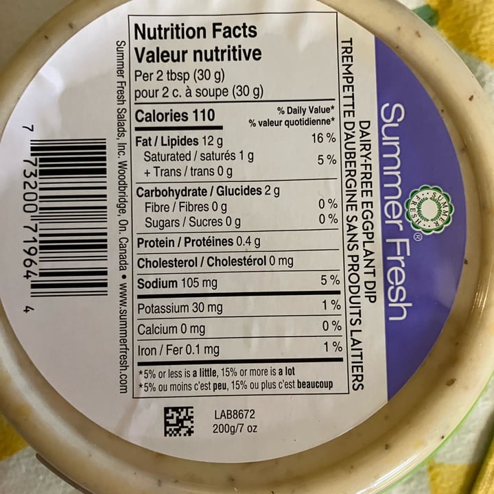 photo of Summer Fresh Dairy Free Eggplant Dip shared by @sunflowermichelle on  02 May 2024 - review