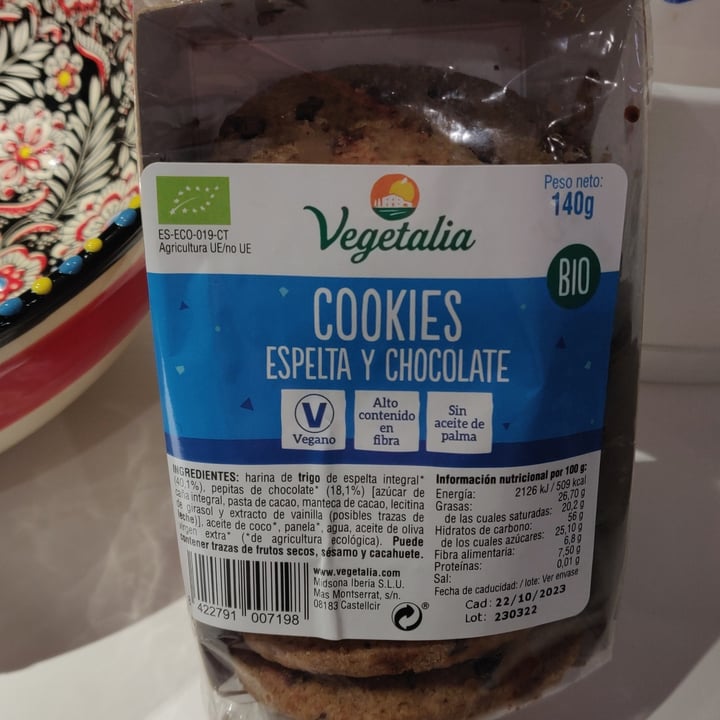 photo of Vegetalia Cookies Espelta y Chocolate shared by @gitaneta on  02 May 2024 - review