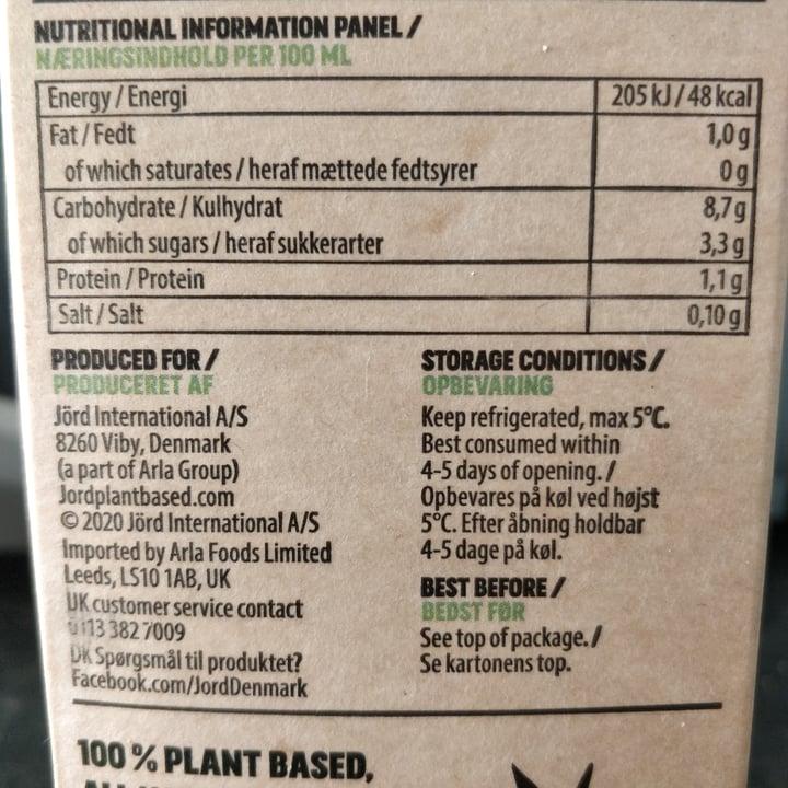 photo of Jörd Oat & Hemp Drink shared by @compassionate on  28 Jan 2024 - review