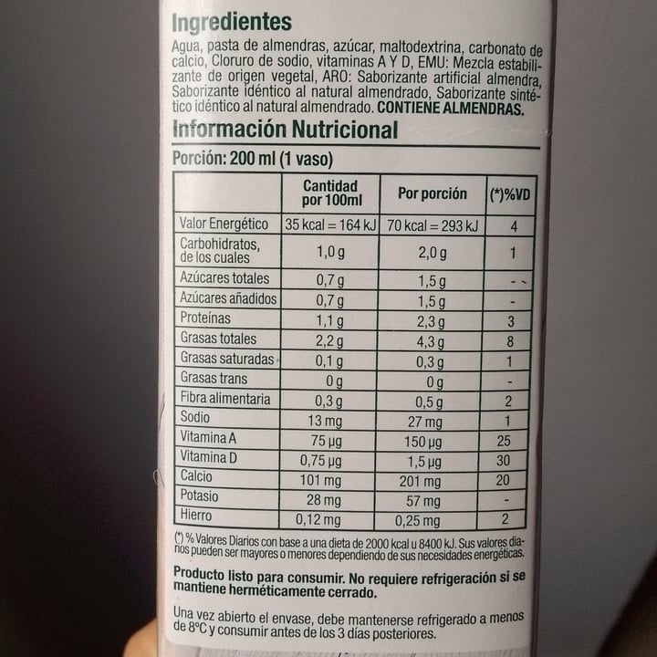 photo of Carrefour Sensation Bebida de Almendras sin endulzar shared by @nataliadelvalle on  17 Jul 2025 - review