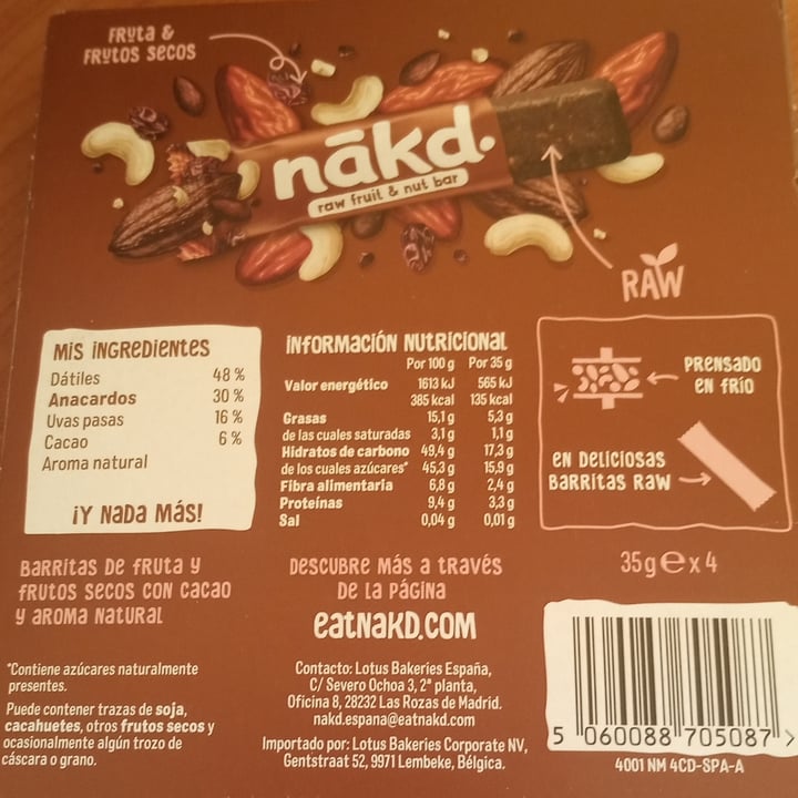photo of Nākd. Cocoa Delight Bar shared by @titoherbito on  16 Apr 2024 - review