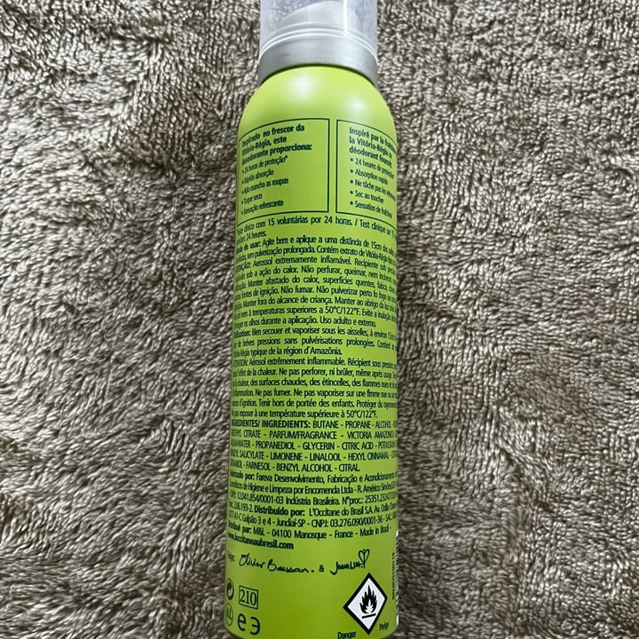 photo of L’Occitane au Brésil Desodorante Vitória-Régia shared by @krath on  28 Jan 2024 - review