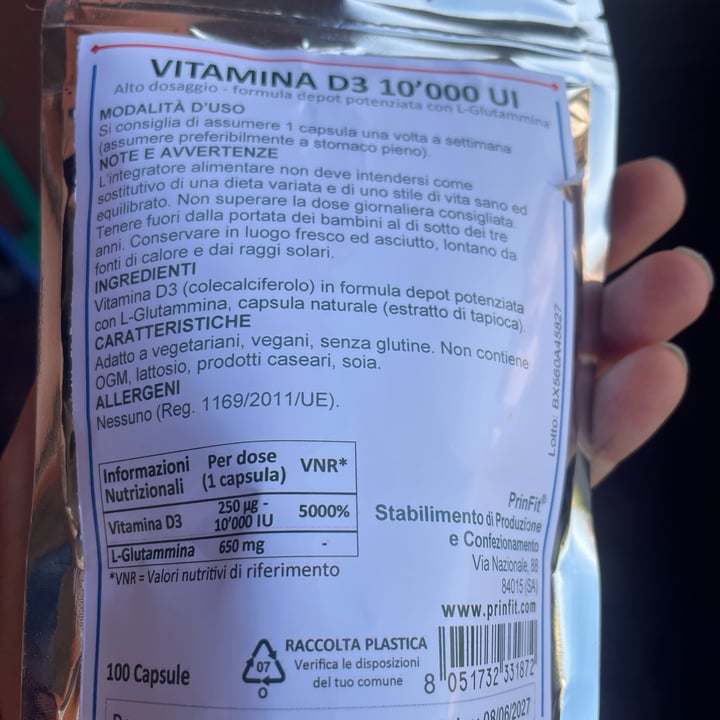 photo of Prinfit vitamina D3 10.000 UI in capsule shared by @vittolovestahini on  28 Aug 2025 - review