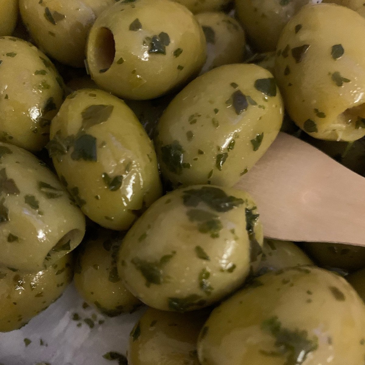Grüne Oliven Entsteint Größe 111/120 Super Colossal, KORVEL, Glas 380 Gr