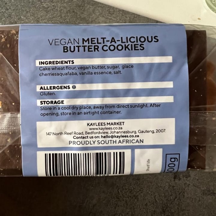 photo of Kaylees market Vegan Melt-A-Licious Butter Cookies shared by @ftc on  27 Aug 2023 - review