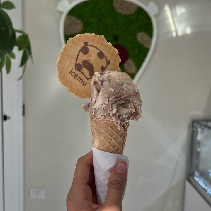photo of IceMu Gelateria cono gianduia shared by @vegantastecagliari on  18 Aug 2024 - review