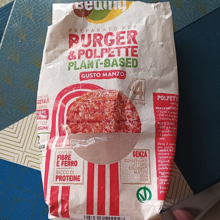 photo of Beamy preparato per burger e polpette plant based al gusto manzo shared by @moniaferrato on  16 Mar 2025 - review